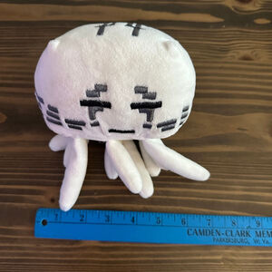 Boys Minecraft Ghast Plush Toy White Black 7 Inch Soft Stuffed Animal